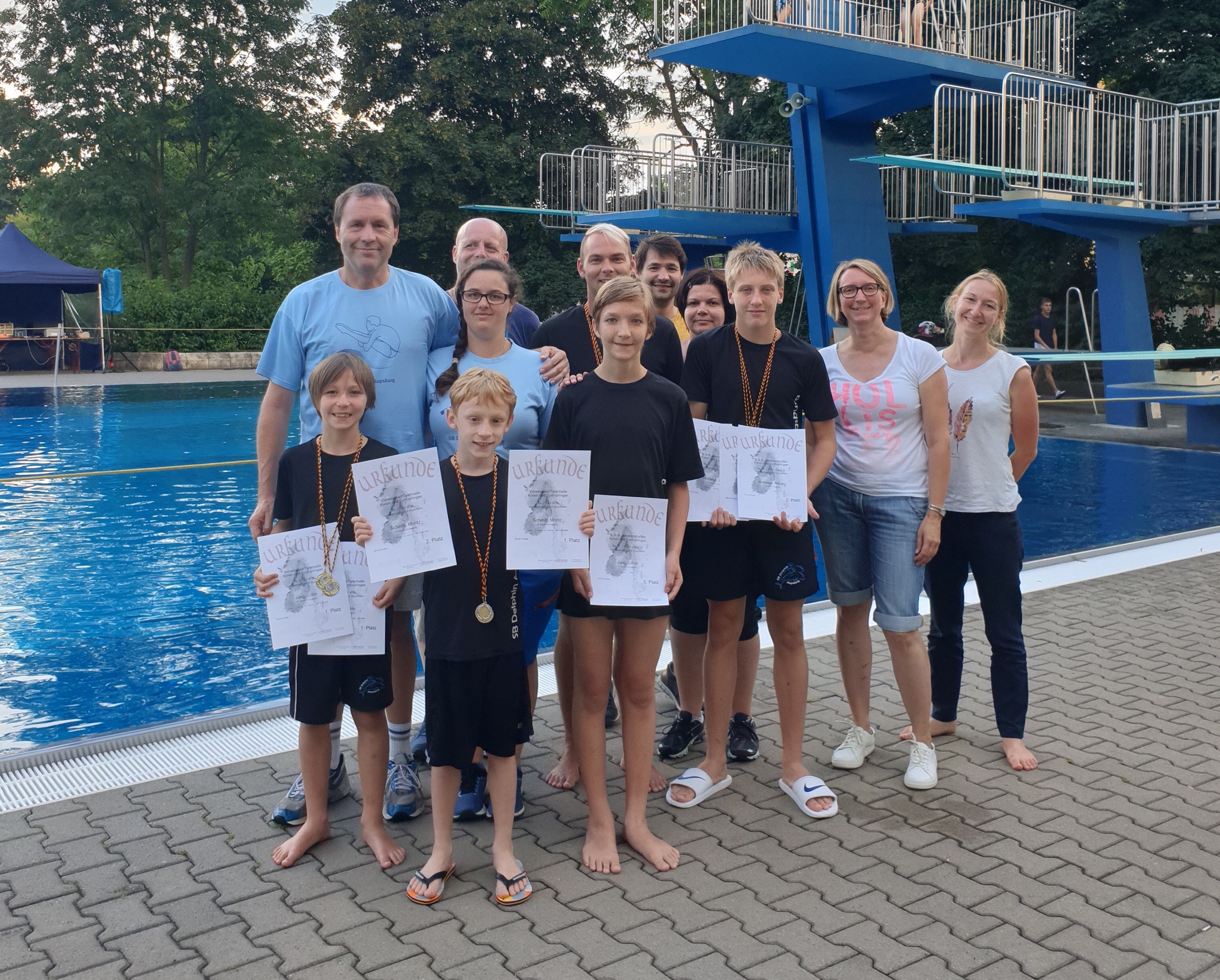 Unsere Springer mit ihren Fans und Trainern